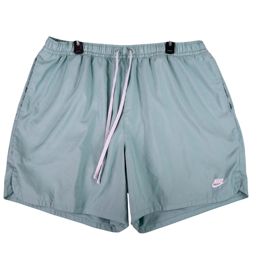 Nike Sportswear Woven Flow Shorts Mens 4XLT Green Drawstring Athletic Gym